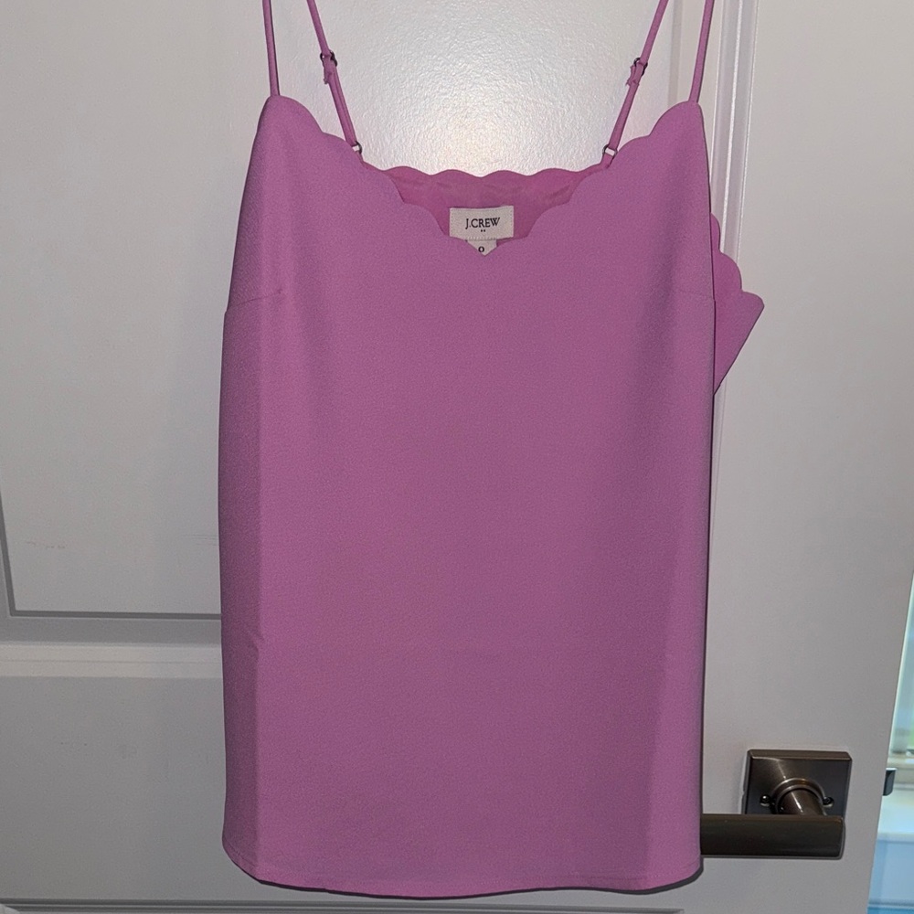 J. Crew Light Pink/Purple Scalloped Camisole